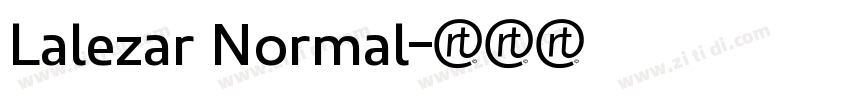 Lalezar Normal字体转换